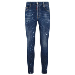 Dsquared2 Super Twinky Jean Splatter Design Blue Jeans - W44 L30