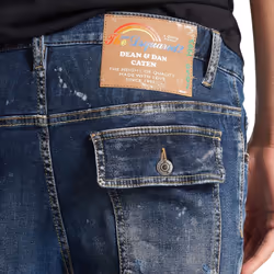 Dsquared2 Super Twinky Jean Splatter Design Blue Jeans - W44 L30