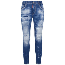 Dsquared2 Super Twinky Jean Faded Reinforced Ripped Blue Jeans - W34 L30