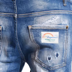 Dsquared2 Super Twinky Jean Faded Reinforced Ripped Blue Jeans - W34 L30