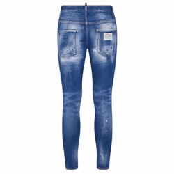 Dsquared2 Super Twinky Jean Faded Reinforced Ripped Blue Jeans - W34 L30