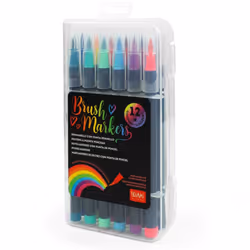 LEGAMI Brush Marker Pens - Water-based Ink - Pack of 12