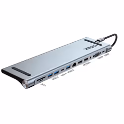 Nilox NXDSUSBC07, Docking, Dock, 100 W, Grey, 280 mm, 80 mm