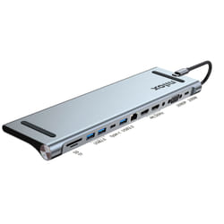 Nilox NXDSUSBC07 laptop dock/port replicator Docking Grey