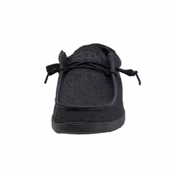 Hey Dude Men's Wally Sox Micro Total Black Size 8 | Mens Shoes | Men's Lace Up Loafers | Comfortable & Light-Weight