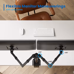 Ewent EW1512 monitor mount / stand 81.3 cm (32") Desk Black - Additional view 6