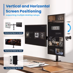 Ewent EW1512 monitor mount / stand 81.3 cm (32") Desk Black - Additional view 7