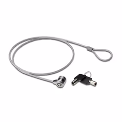 Ewent EW1242, 1.5 m, Key, Metal, Steel, Black, Stainless steel