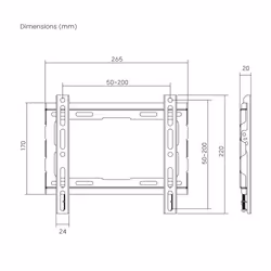 Ewent EW1501 TV mount/stand 109.2 cm (43") Black - Additional view 8