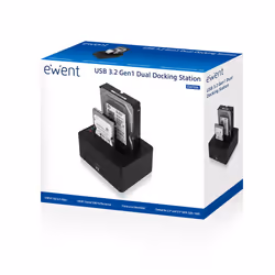 Ewent EW7014 storage drive docking station USB 3.2 Gen 1 (3.1 Gen 1) Type-A Black - Additional view 7