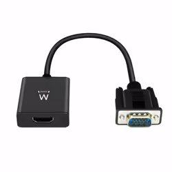 Ewent EW9866, 0.202 m, VGA (D-Sub), HDMI + 3.5mm, Male, Female, Straight