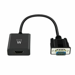 Ewent EW9866 video cable adapter 0.202 m VGA (D-Sub) HDMI + 3.5mm Black