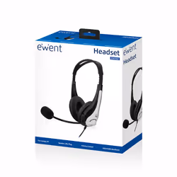 Ewent EW3562 headphones/headset Wired Head-band Calls/Music Black, Silver - Additional view 6