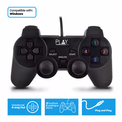 Ewent Play Black USB 2.0 Gamepad Analogue / Digital PC - Additional view 4