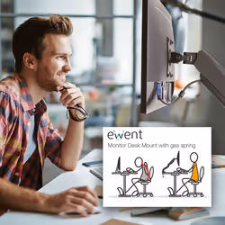 Ewent EW1515 monitor mount / stand 81.3 cm (32") Desk Black - Additional view 5