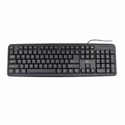 Ewent EW3112, Full-size (100%), Wired, USB + PS/2, QWERTY, Black