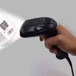 Ewent EW3410 barcode reader Handheld bar code reader 1D/2D LED Black