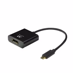 Ewent EW9825, 0.15 m, USB Type-C, DisplayPort, Male, Female, Straight
