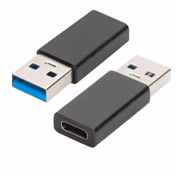 Ewent EW9650, USB Type-A, USB Type-C, Black