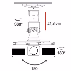 Techly Universal Ceiling Bracket for Projector, White ICA-PM 100WH - Additional view 4