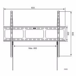 Techly Wall Mount for LED LCD TV 42-80 Ultra Slim Fixed H600mm" ICA-PLB 860 - Additional view 4