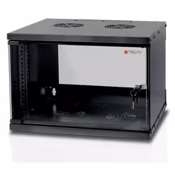 Techly Wall Rack Cabinet 19 6U D320 Black Assembled" I-CASE EL-1006B32, Wall mounted rack, 6U, 50 kg, Key lock, 11.7 kg, Blac ...