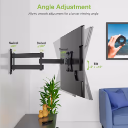 Techly Wall Support for LCD LED 13-30" Tilting 2 Joints Black ICA-LCD 923B - Additional view 7