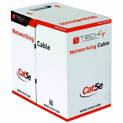 Techly ITP8-FLU-0305, 305 m, Cat5e, U/UTP (UTP), Grey