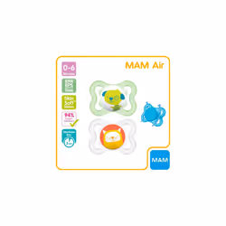 Fehn pacifier toy holder 13 cm & MAM Air mini Silicone Dummies 0-6 months incl. travel box