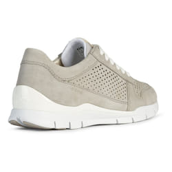 ) Geox D Sukie B Leather Women's Light Grey Trainers - Grey, 7.5 (Adults'