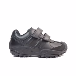 ) J New Savage | Black Leather | Boys School Shoes - 9 (Children's