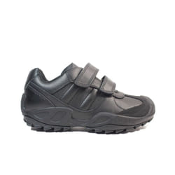 ) J New Savage | Black Leather | Boys School Shoes - 9 (Children's
