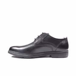 ) Federico | Black Leather | Boys School Shoes - 2.5 (Adults' - Additional view 2