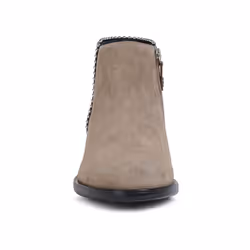 ) Geox Resia 100% Leather Bovine Suede Women's Dark Beige Boots - Cream, 7 (Adults'