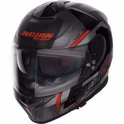 Nolan N80-8 Wanted N-Com Helmet, black-grey, Size XL for Men