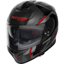 Nolan N80-8 Wanted N-Com Helmet, black-grey, Size XL for Men