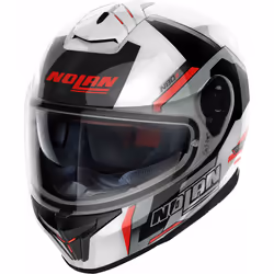Nolan N80-8 Wanted N-Com Helmet, black-grey-white, Size XL for Men