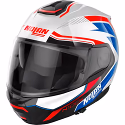 Nolan N100-6 Surveyor N-Com Modular Flip-Up Helmet Metal White / Blue / Red - XXL