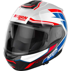Nolan N100-6 Surveyor N-Com Modular Flip-Up Helmet Metal White / Blue / Red - XXL