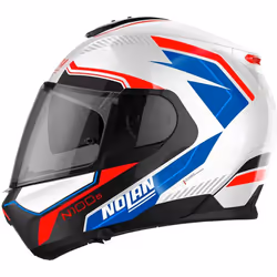 Nolan N100-6 Surveyor N-Com Modular Flip-Up Helmet Metal White / Blue / Red - XXL