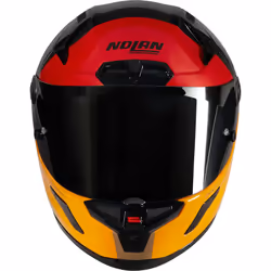 Nolan X-804 RS Ultra Carbon Blocco Helmet, red-orange-beige, Size S for Men