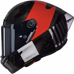 Nolan X-804 RS Ultra Carbon Combo Gara Helmet, black-red, Size S for Men