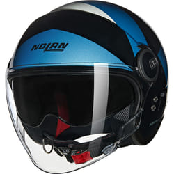 Nolan N21 Visor 06 Tangente Jet Helmet, black-blue-silver, Size L for Men