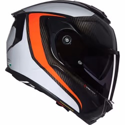 Nolan X-903 Ultra Carbon Intrigo N-Com Helmet, black-grey-orange, Size L for Men