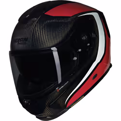 Nolan X-903 Ultra Carbon Intrigo N-Com Helmet, black-white-red, Size M for Men