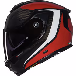 Nolan X-903 Ultra Carbon Intrigo N-Com Helmet, black-white-red, Size L for Men