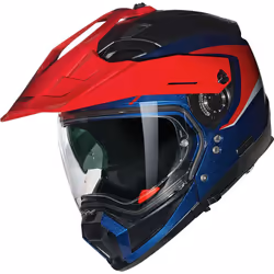 Nolan N70-2X 06 Convinto N-Com Motocross Helmet, white-red-blue, Size M for Men