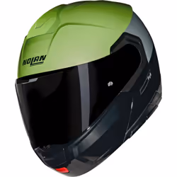 Nolan N90-3 06 Verniciatura Speciale N-Com Helmet, black-green, Size M for Men