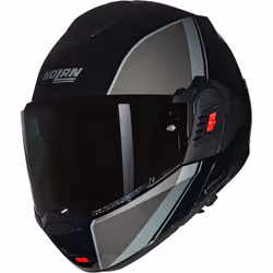 Nolan N120-1 Verniciatura Speciale N-Com Helmet, black-grey-silver, Size L for Men