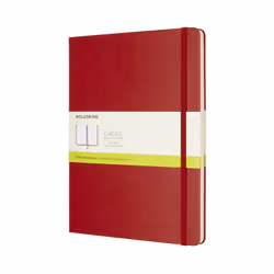 Moleskine Classic Notebook, Monochromatic, Red, Matt, 70 g/m², Hardcover, Adult